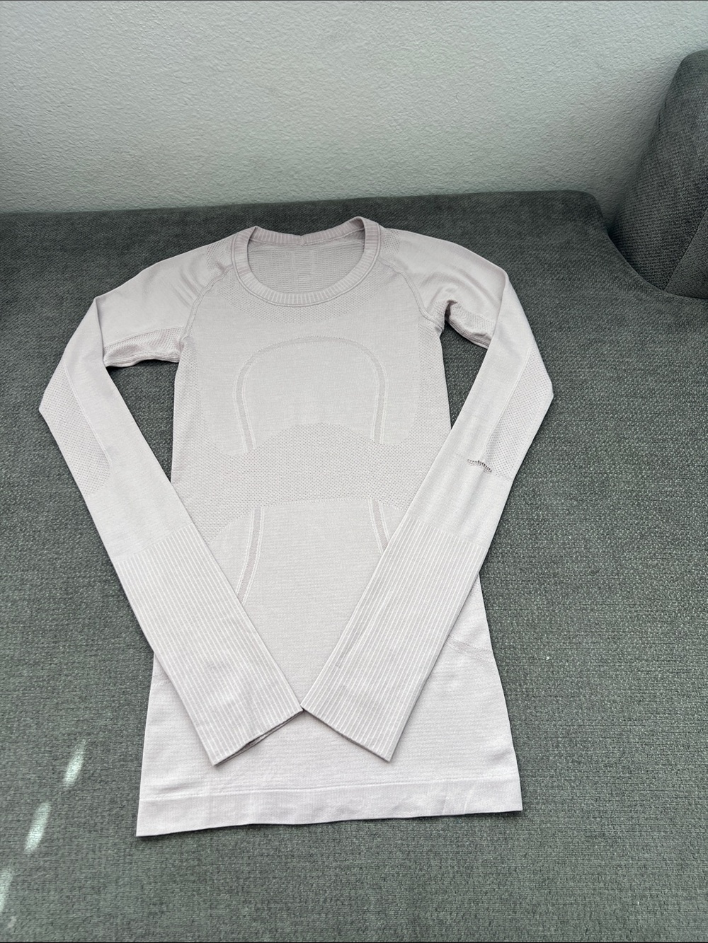 lululemon athletica Light Pink Seamless Long Sleeve Top